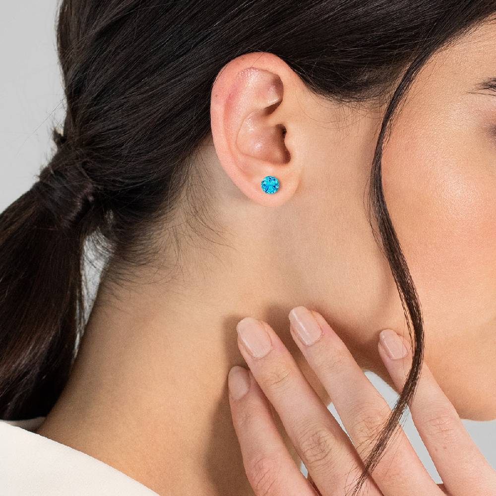 Rafaela Donata Ohrstecker Sterling Silber verziert mit Kristallen von Swarovski® hellblau Jubiläumsangebot