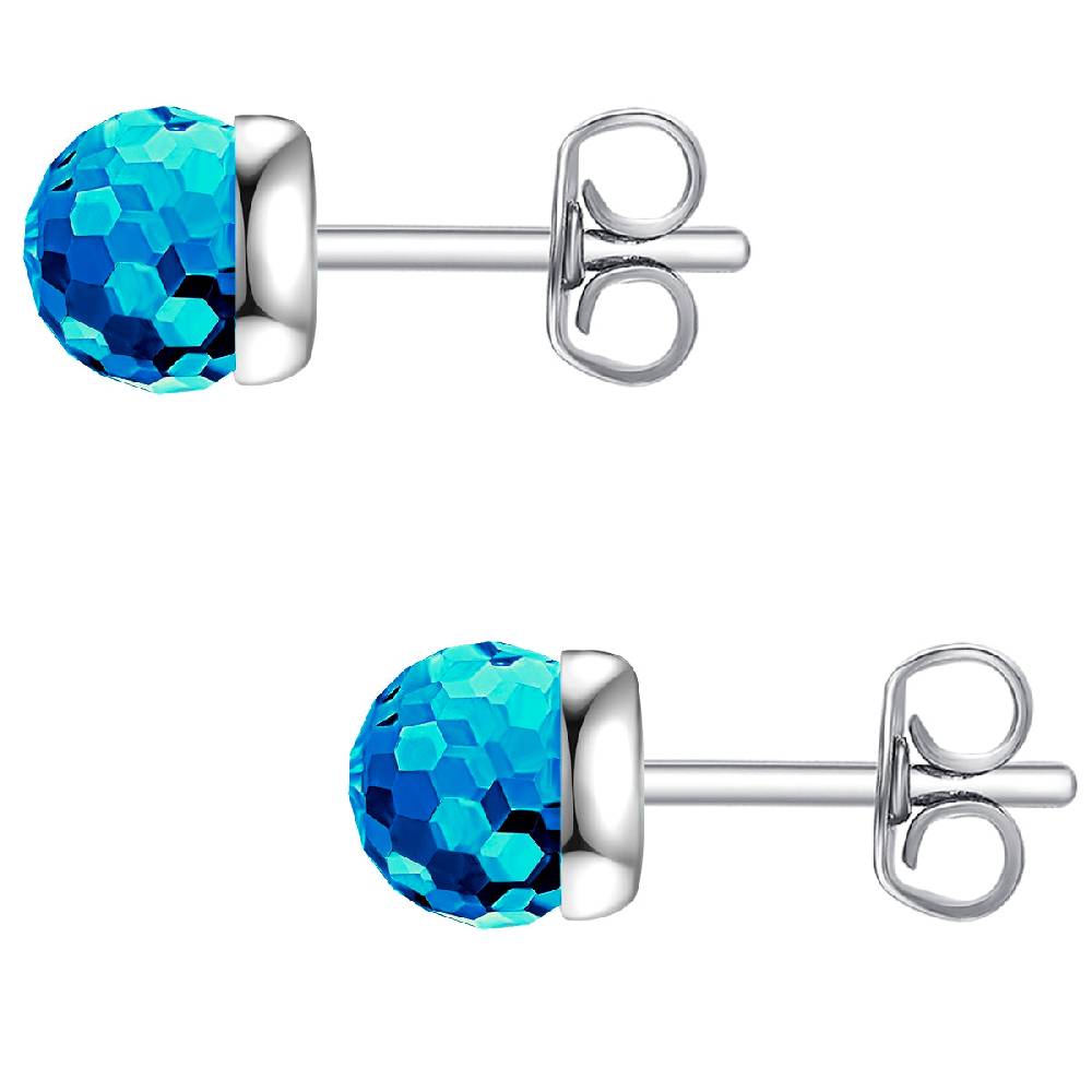 Rafaela Donata Ohrstecker Sterling Silber verziert mit Kristallen von Swarovski® hellblau Jubiläumsangebot