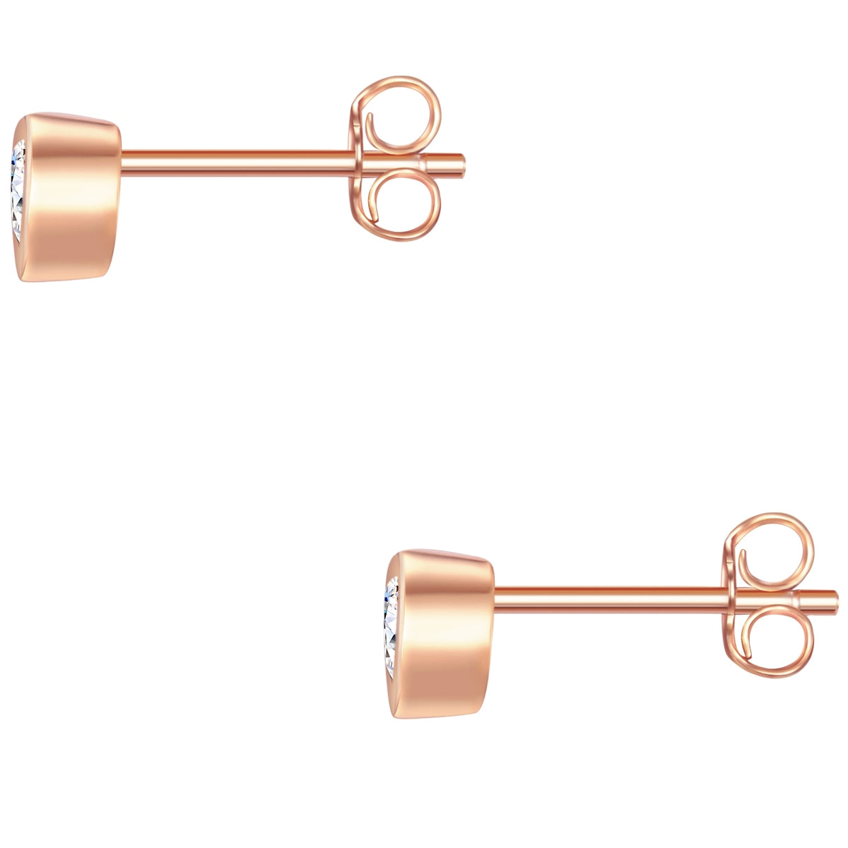 Rafaela Donata Ohrstecker Sterling Silber roségold Zirkonia weiß Neueste Mode