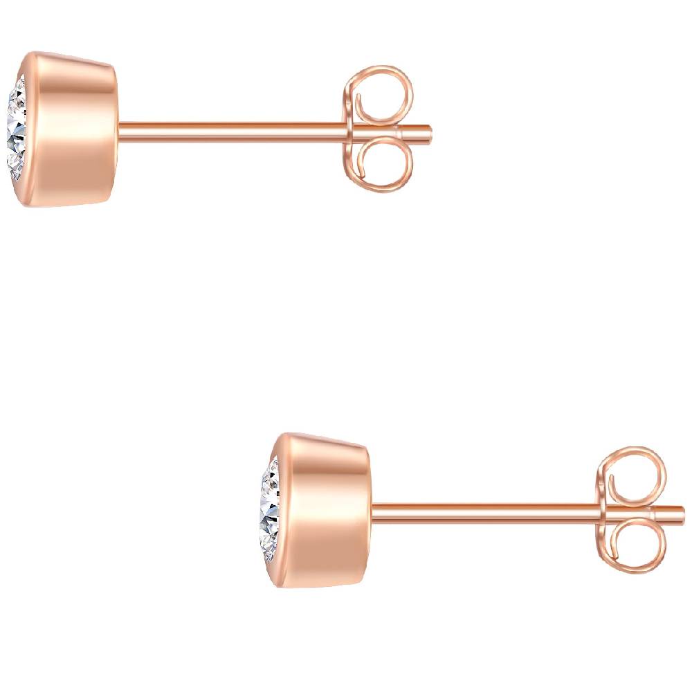 Rafaela Donata Ohrstecker Sterling Silber roségold Zirkonia weiß Online Outlet