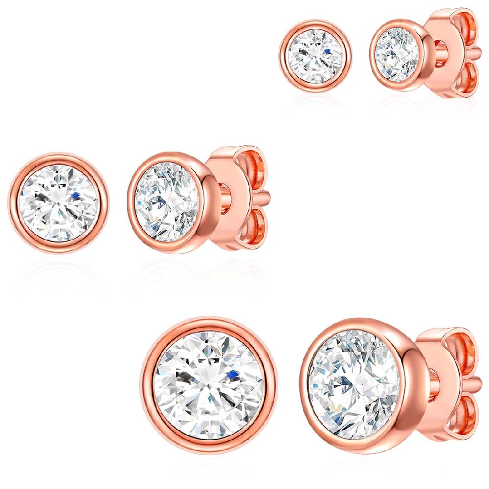 Rafaela Donata 3er Set Ohrstecker Sterling Silber verziert mit Kristallen von Swarovski® weiß Begrenzte Freigabe