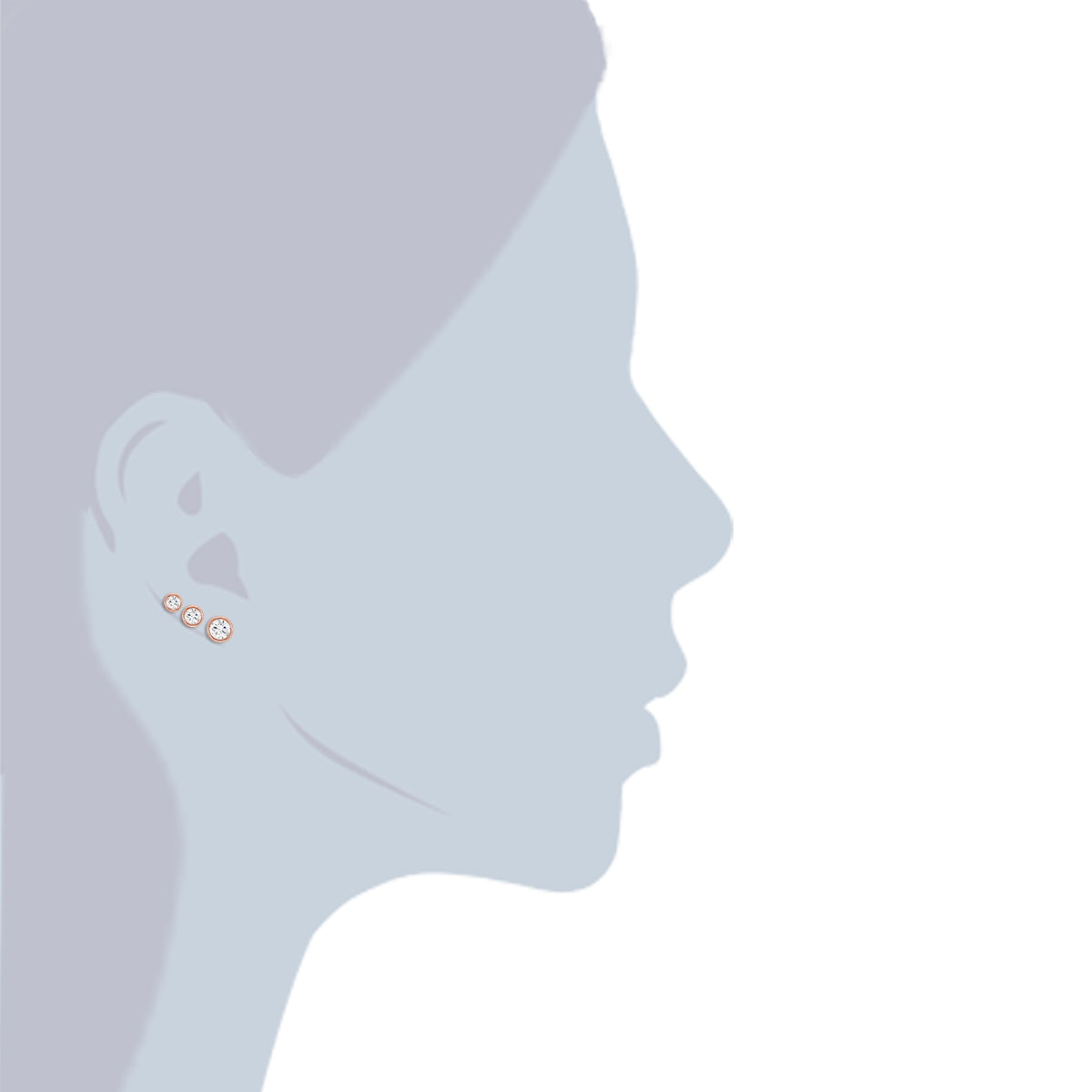 Rafaela Donata 3er Set Ohrstecker Sterling Silber verziert mit Kristallen von Swarovski® weiß Begrenzte Freigabe