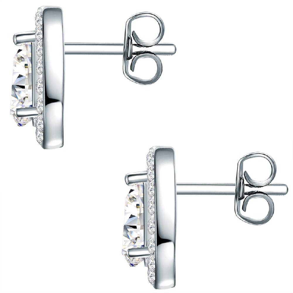 Rafaela Donata Ohrstecker Sterling Silber verziert mit Kristallen von Swarovski® weiß Zeitbegrenzte Promotion
