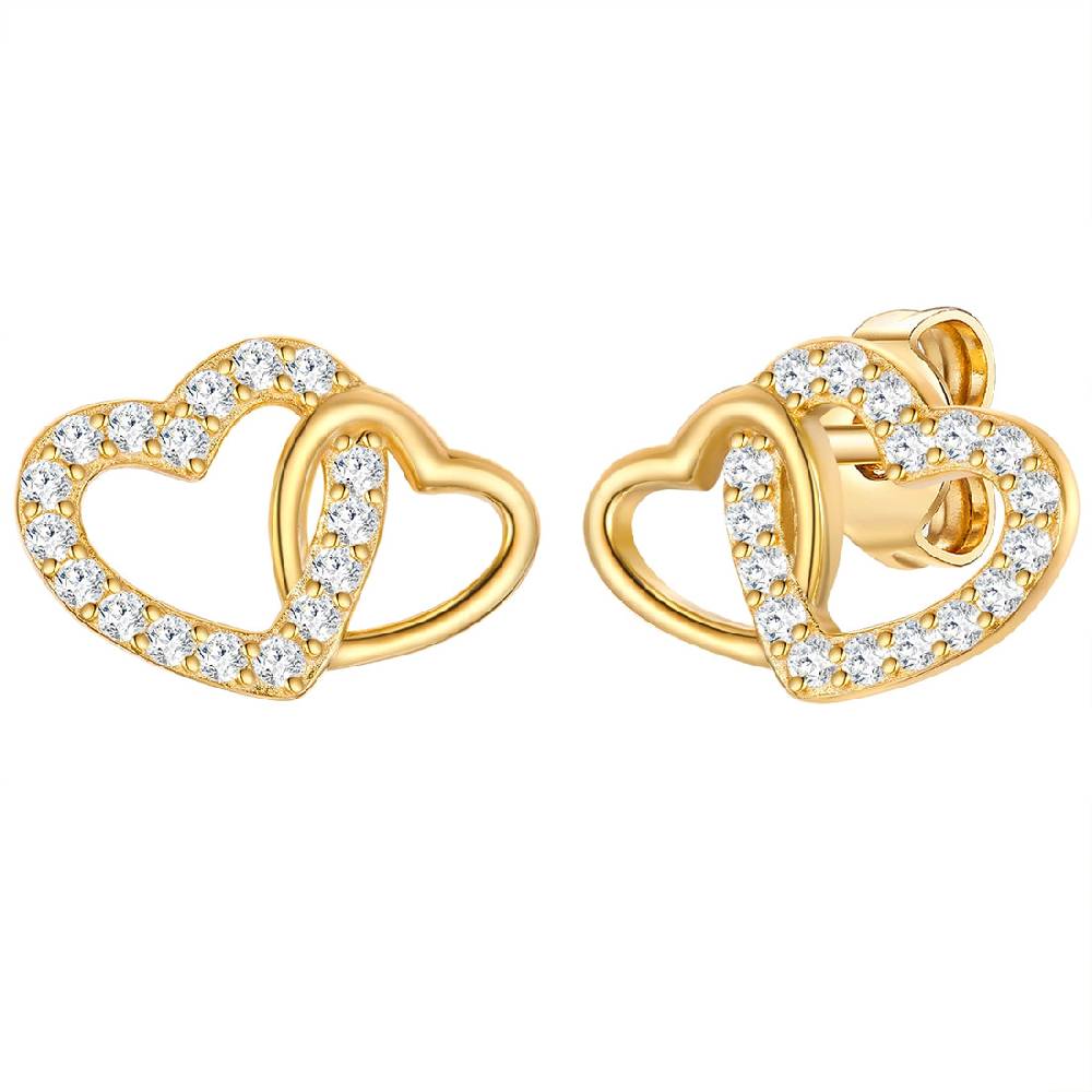 Rafaela Donata Ohrstecker Sterling Silber gelbgold Zirkonia weiß Bis zu 50% Rabatt