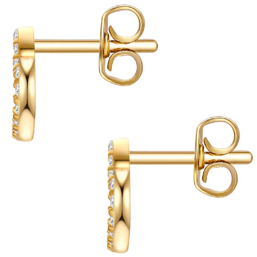 Rafaela Donata Ohrstecker Sterling Silber gelbgold Zirkonia weiß Bis zu 50% Rabatt