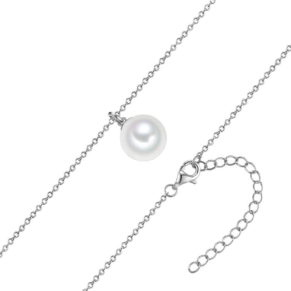 Rafaela Donata Kette mit Anhänger Sterling Silber Muschelkernperle weiß Nur für heute