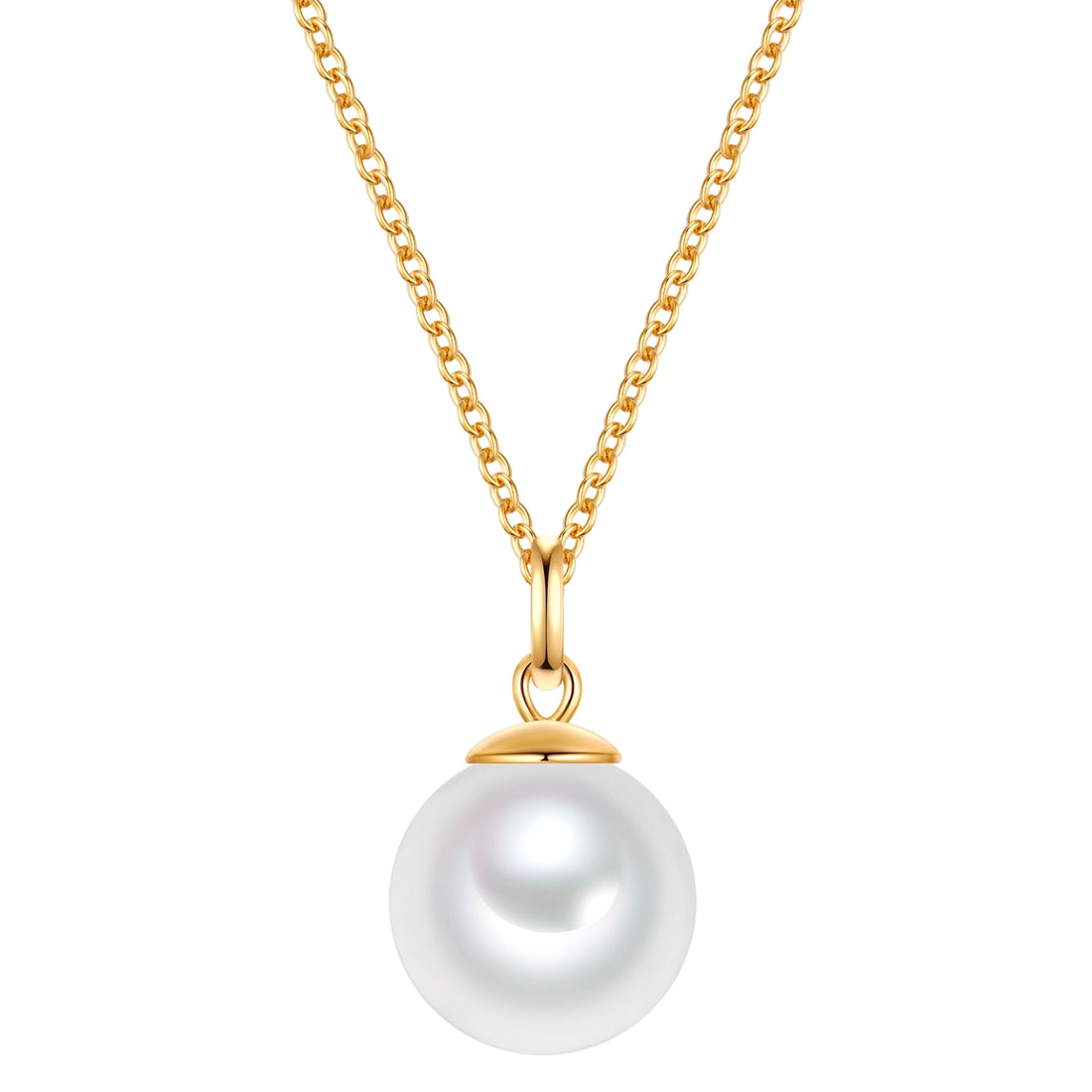 Rafaela Donata Kette mit Anhänger Sterling Silber gelbgold Muschelkernperle weiß Sonderangebot der Fabrik