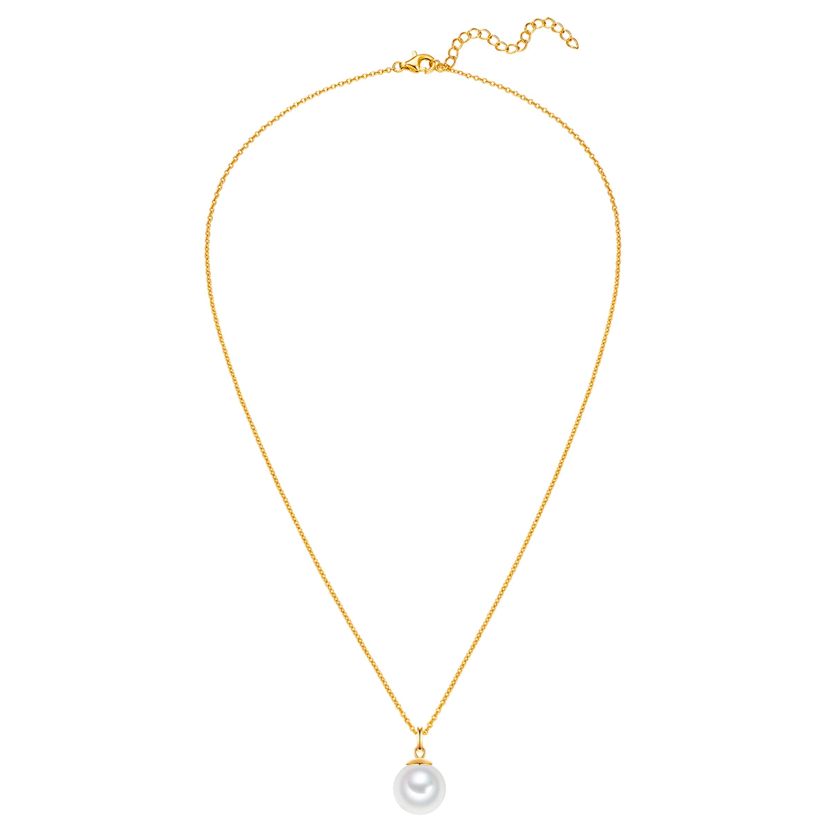 Rafaela Donata Kette mit Anhänger Sterling Silber gelbgold Muschelkernperle weiß Sonderangebot der Fabrik