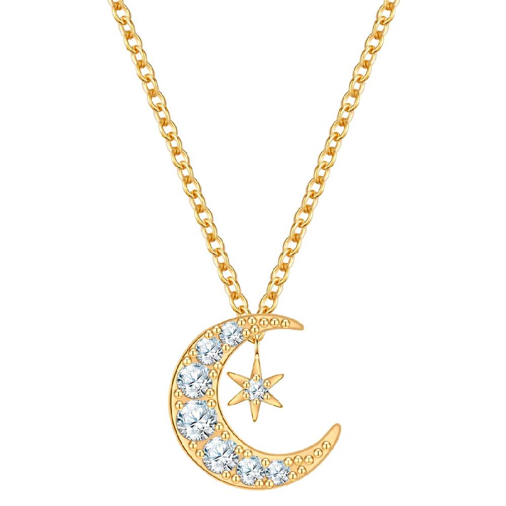 Rafaela Donata Kette mit Anhänger Sterling Silber gelbgold Zirkonia weiß Discount Store für neue Produkte