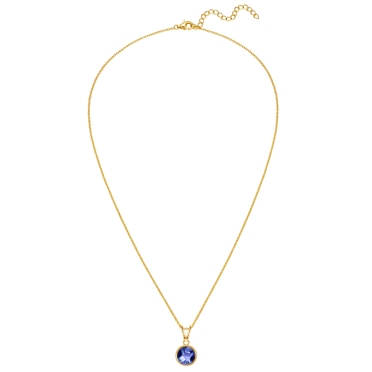 Rafaela Donata Kette mit Anhänger Sterling Silber gelbgold Tansanit blau Sonderangebot