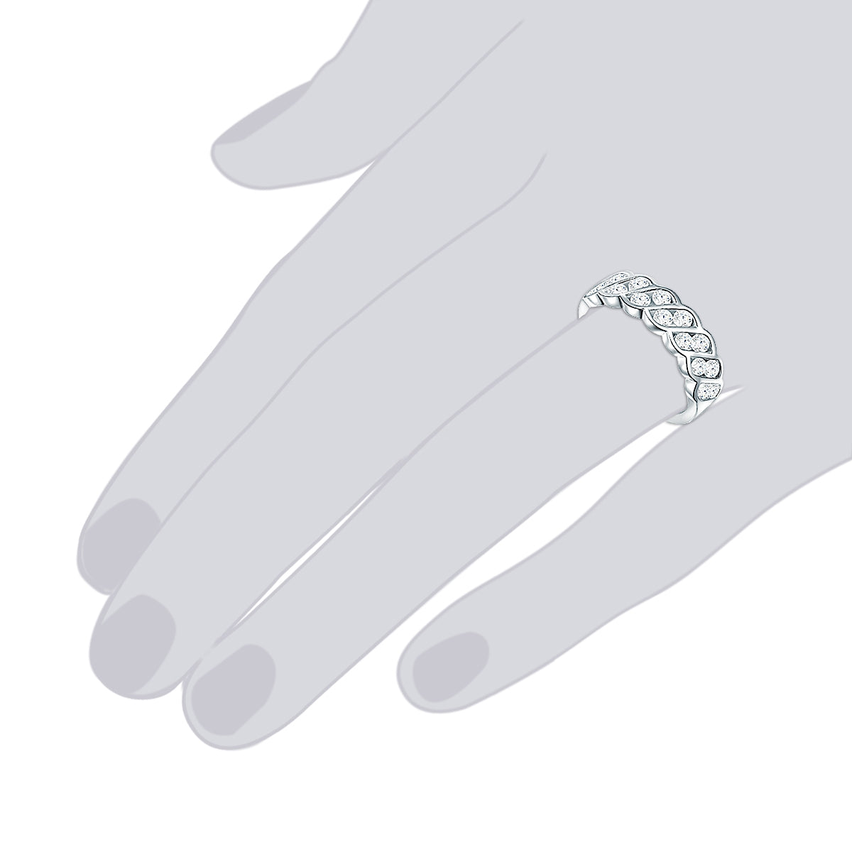 Rafaela Donata Ring Sterling Silber Zirkonia weiß Hotsell