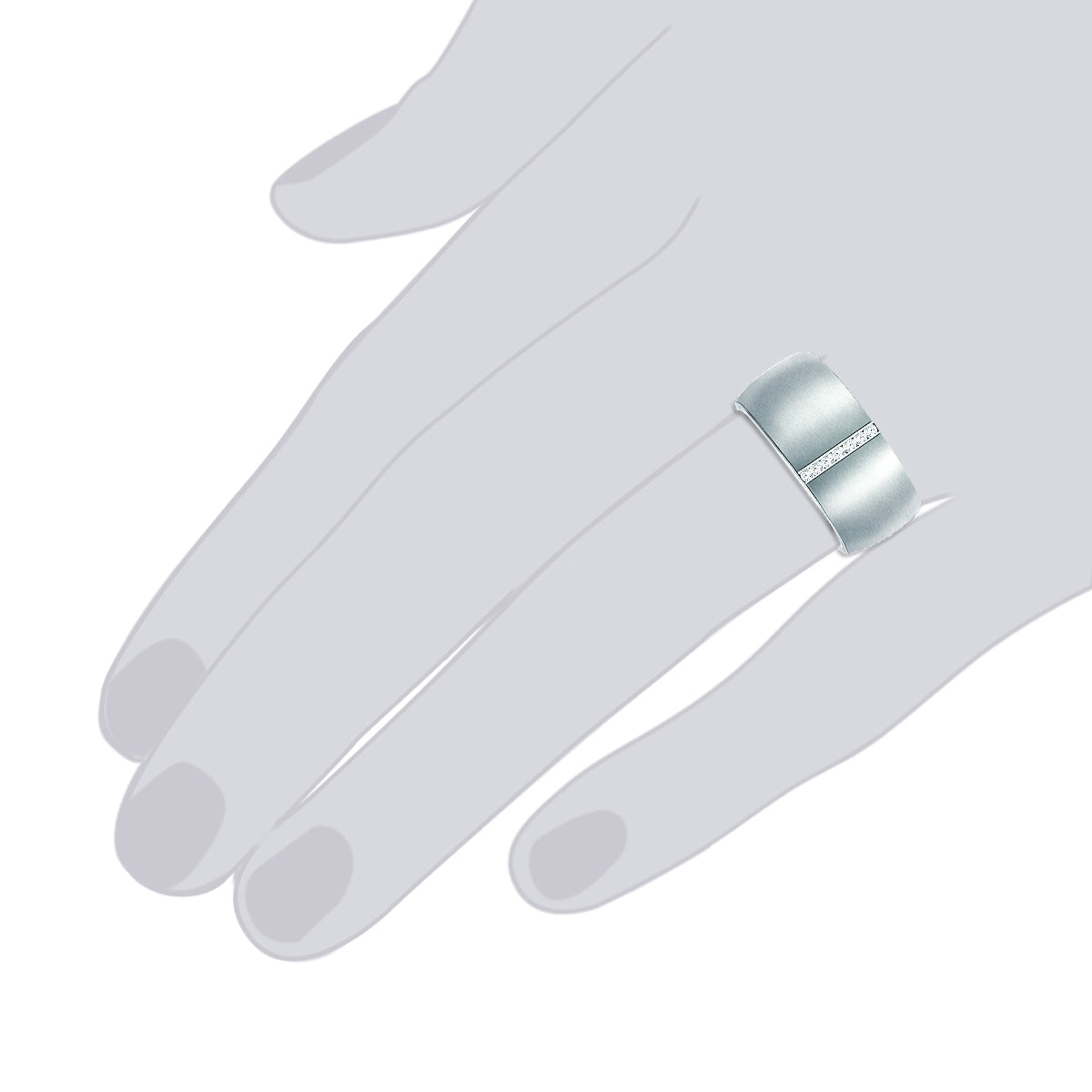 Rafaela Donata Ring Edelstahl verziert mit Kristallen von Swarovski® weiß Exklusivangebot