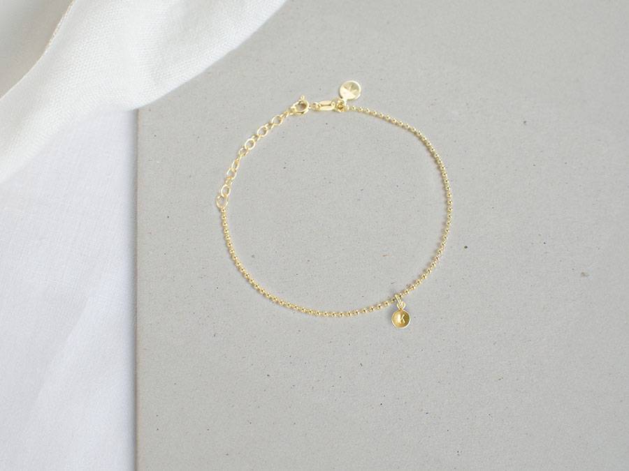 Renna Deluxe Kugel Armband mit BUCHSTABEN Gold Wochenangebot