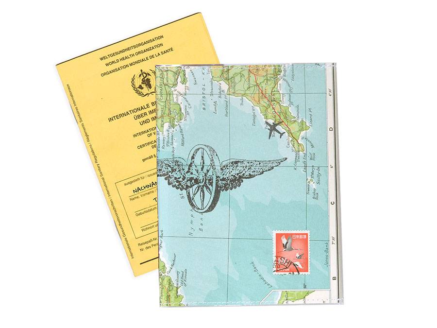 Renna Deluxe Atlas Impfpass Hülle aus Landkarten Letzte 2 Tage