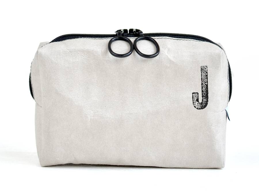 Renna Deluxe Kosmetiktasche mit Monogramm grau Riesige Rabatte