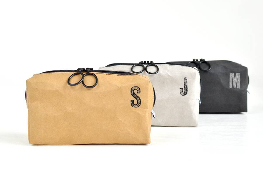 Renna Deluxe Kosmetiktasche mit Monogramm grau Riesige Rabatte