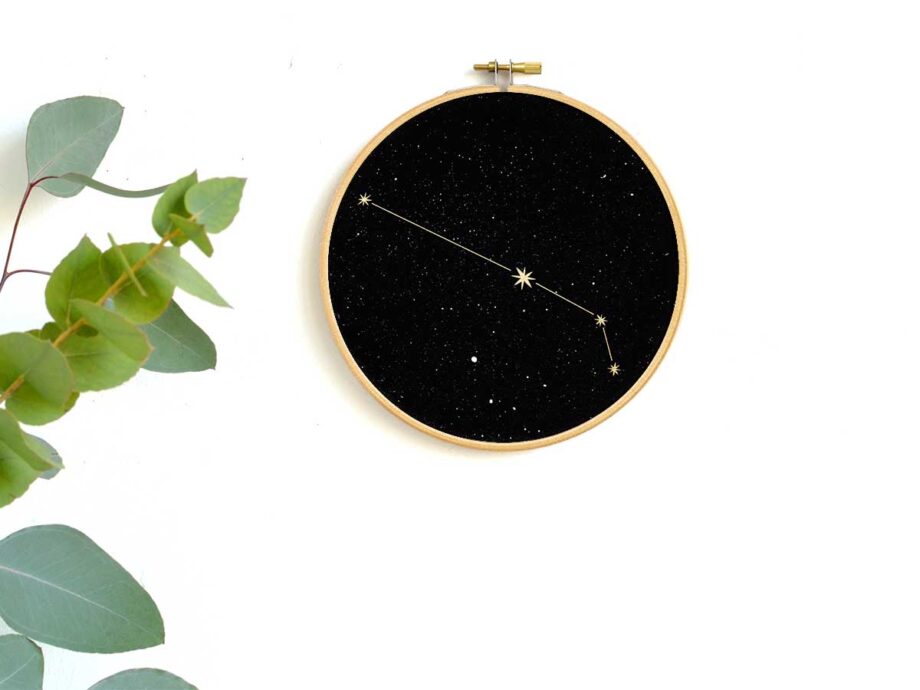Renna Deluxe Sternzeichen Bild im Stickrahmen Clearance-Verkauf