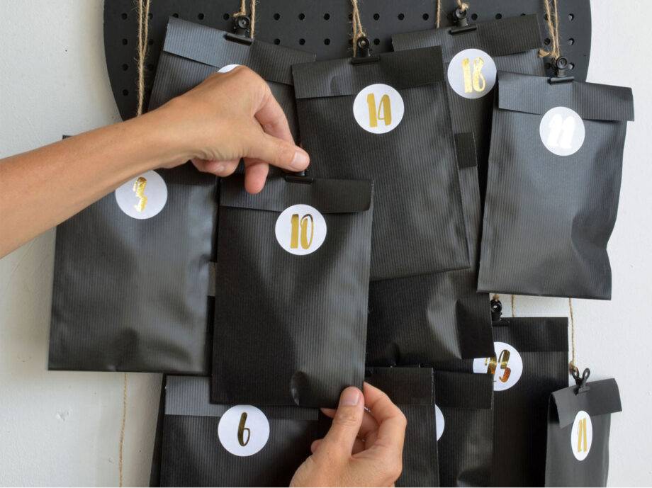 Renna Deluxe ADVENTSKALENDER Zahlen in GOLD Sonderangebot