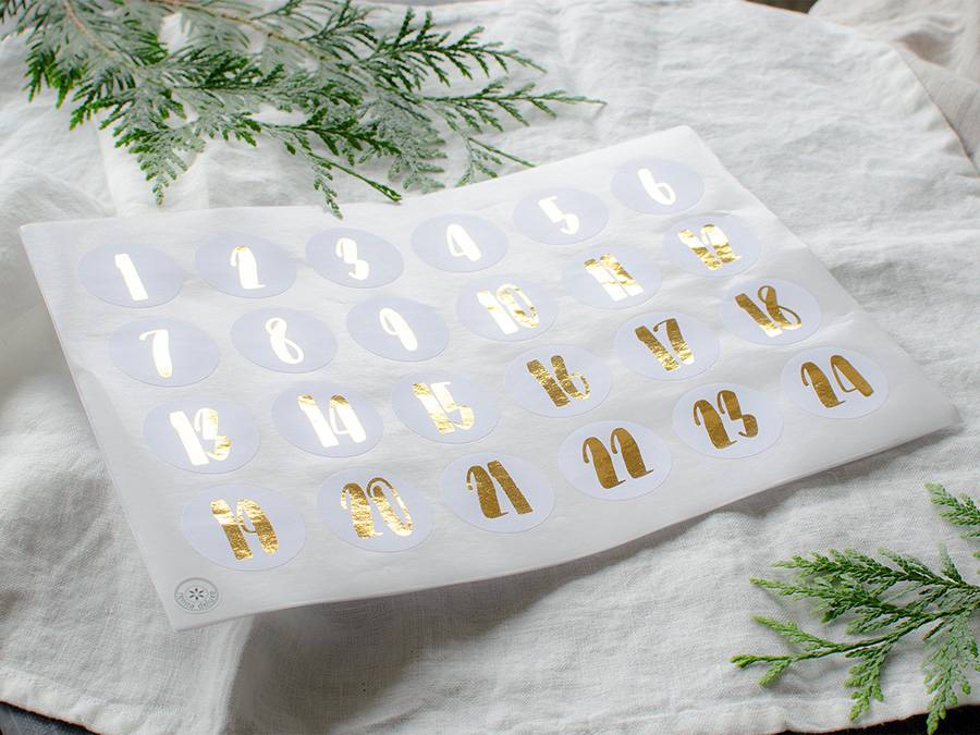 Renna Deluxe ADVENTSKALENDER Zahlen in GOLD Sonderangebot