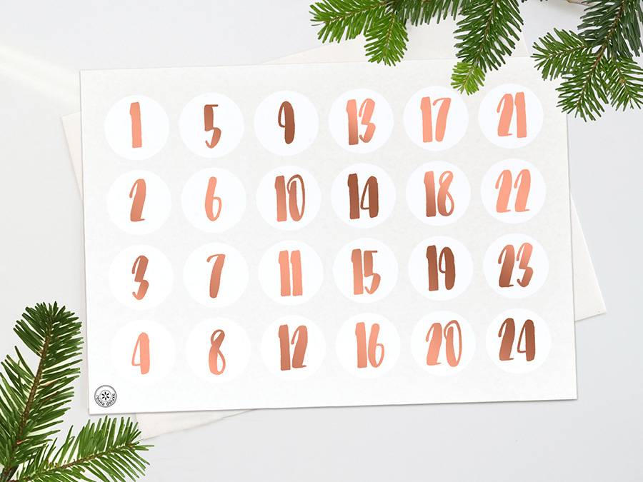 Renna Deluxe ADVENTSKALENDER Zahlen in GOLD Sonderangebot