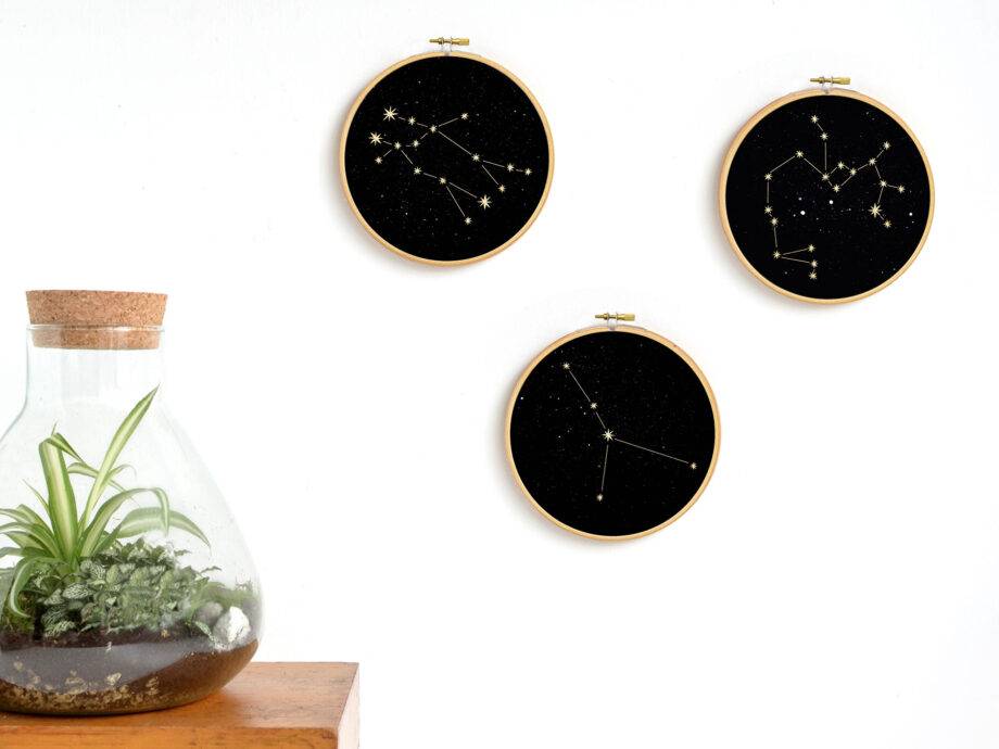 Renna Deluxe Schütze Sternzeichen Bild im Stickrahmen Online Shopping
