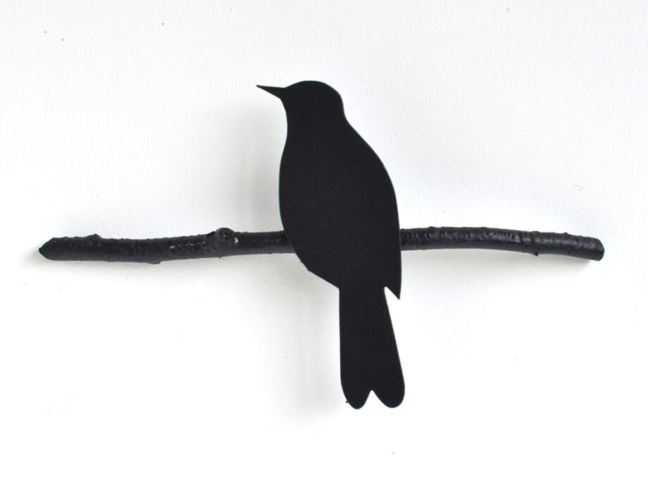 Renna Deluxe Amsel in Schwarz Wandobjekt Exklusivangebot