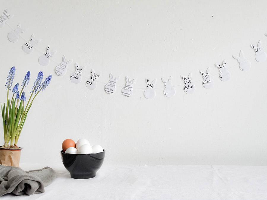 Renna Deluxe Anhänger Osterhase in Schwarz-Weiß Preisnachlass