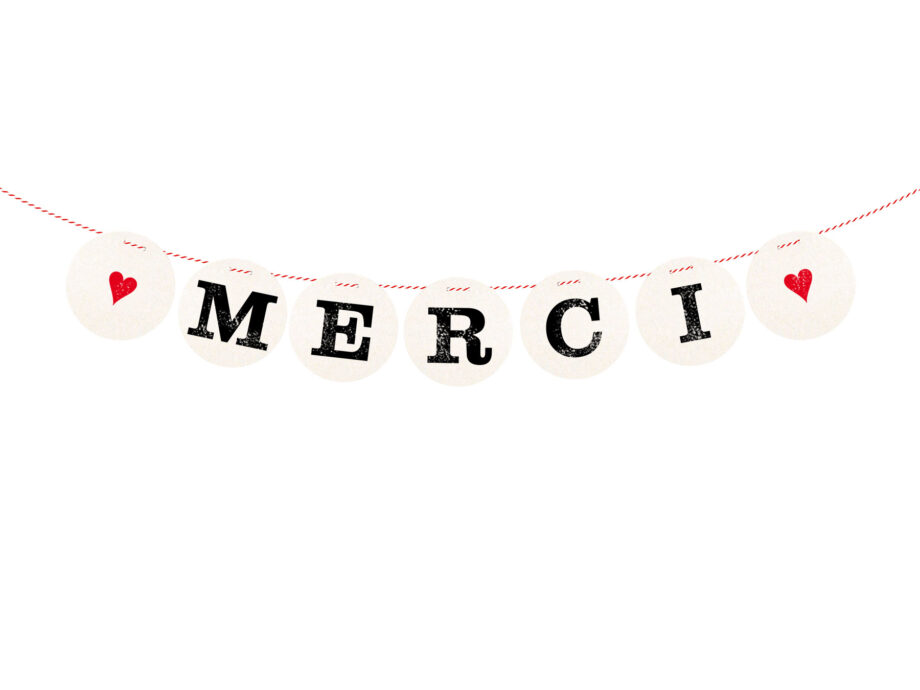Renna Deluxe MERCI Girlande Hochzeitsgirlande Tiefpreis