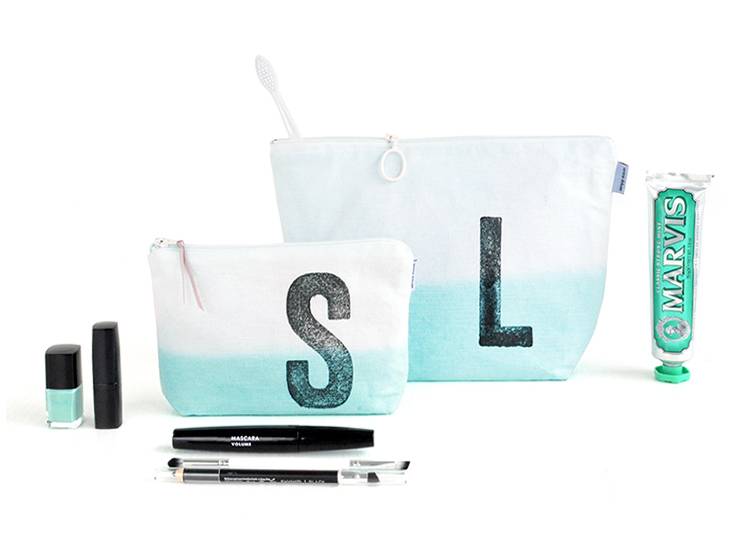 Renna Deluxe Schminktasche MINT mit Monogramm personalisiert Jubiläumsangebot