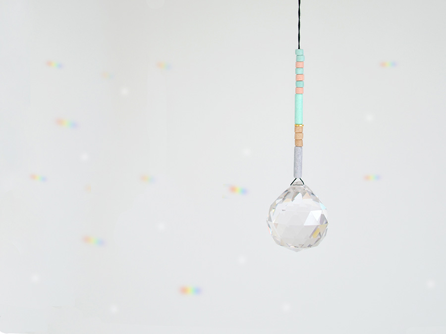 Renna Deluxe SUNCATCHER Grau Beige Mint Großer Ausverkauf