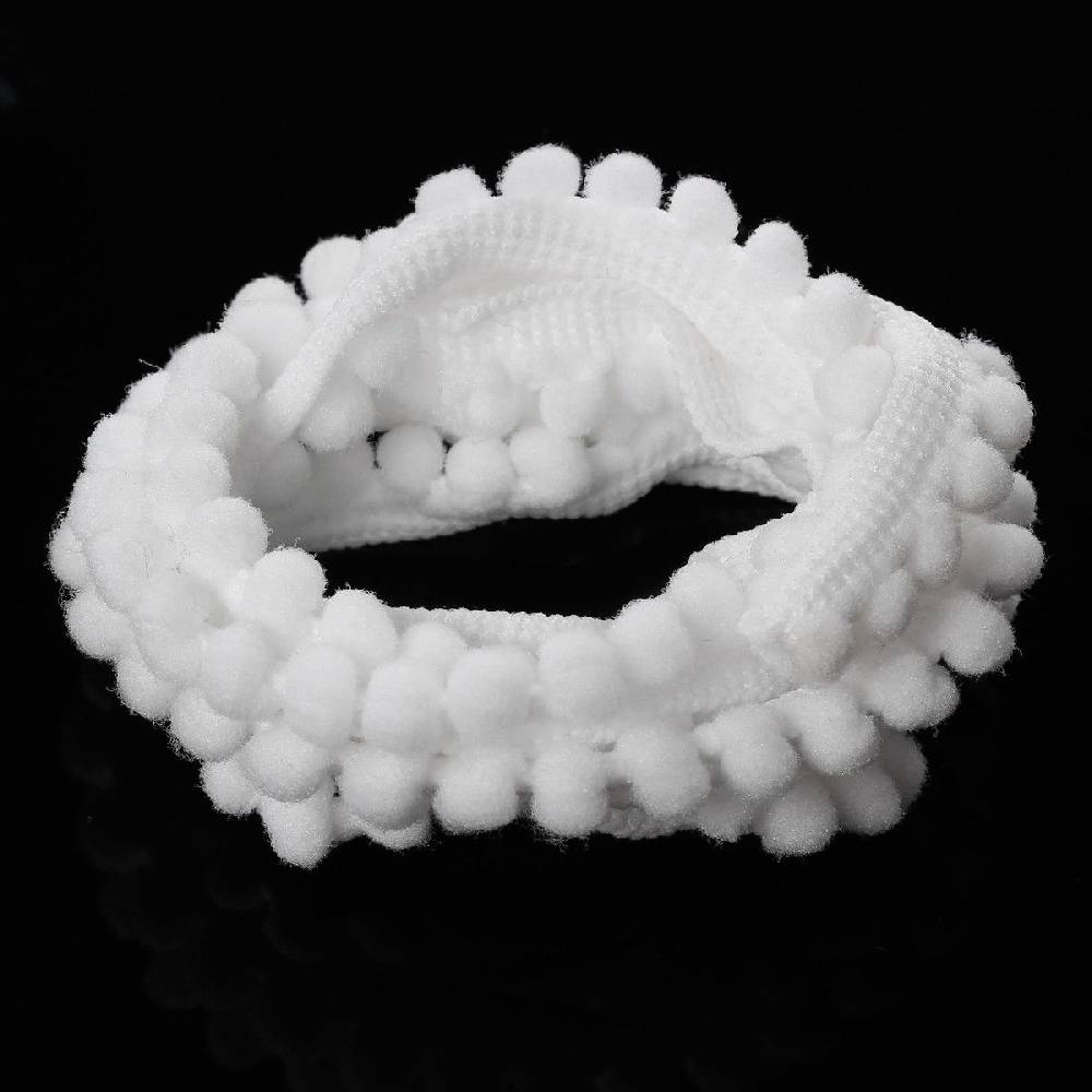Sadingo Bommelborte Weiß 4,5 Meter, Breite 12mm, Pompomband Bis zu 50% Rabatt
