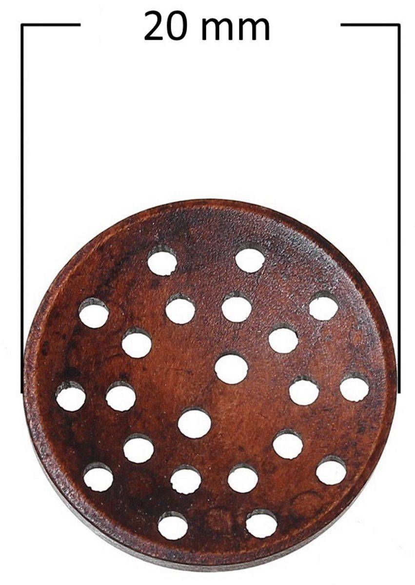 Sadingo Holzknöpfe Dunkelbraun - 50 Stk. - Ø 2 cm Bis zu 55% Rabatt