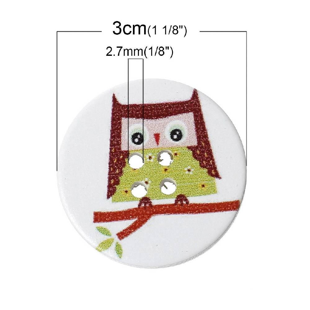 Sadingo Holzknöpfe / 50 Stk. / Ø 3 cm Fabrikladen