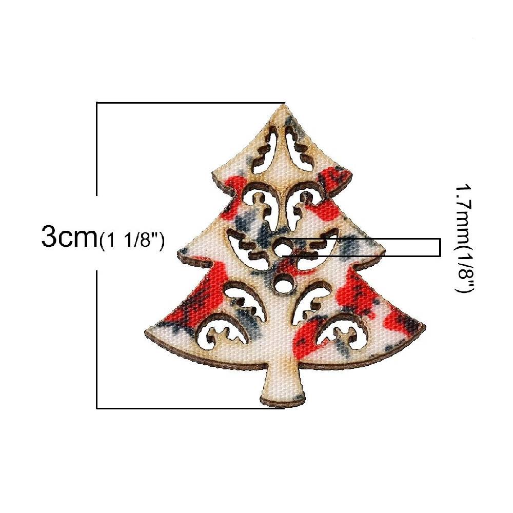 Sadingo Holzknöpfe / 50 Stk. / Weihnachtsbaum Speichern exportieren