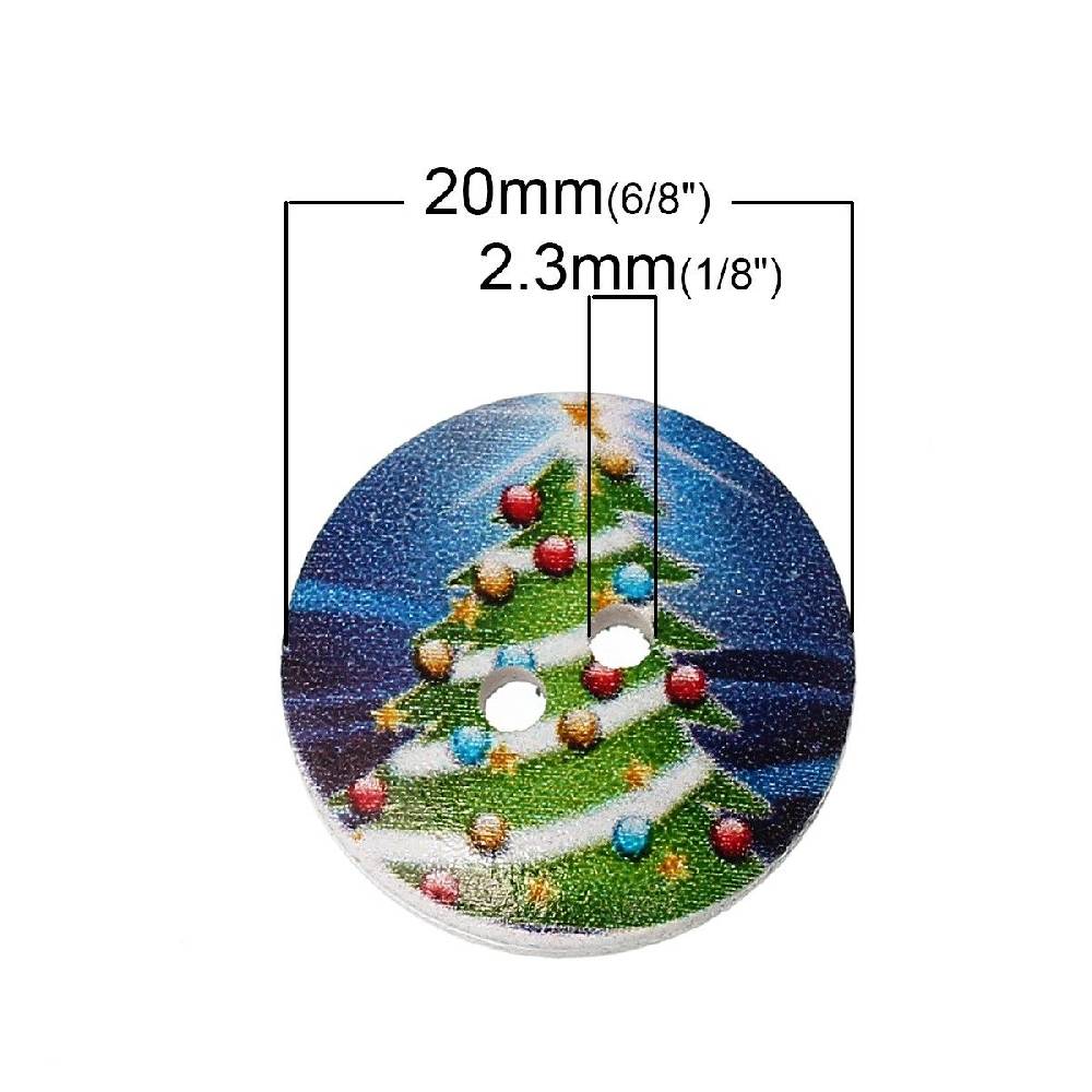 Sadingo Holzknöpfe Weihnachten 2 Stück, Ø 2 mm Rabatte dieses Monats