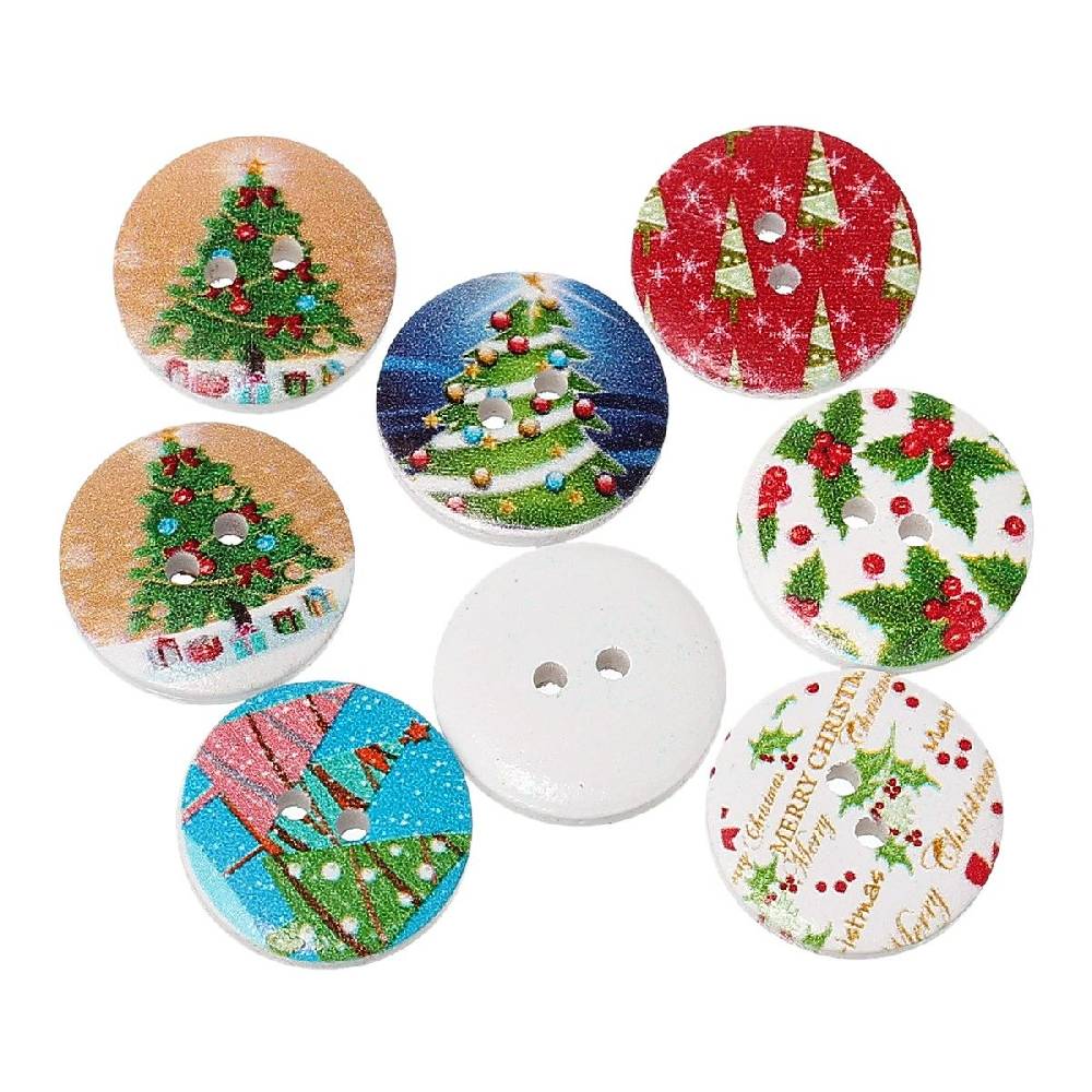 Sadingo Holzknöpfe Weihnachten 2 Stück, Ø 2 mm Rabatte dieses Monats