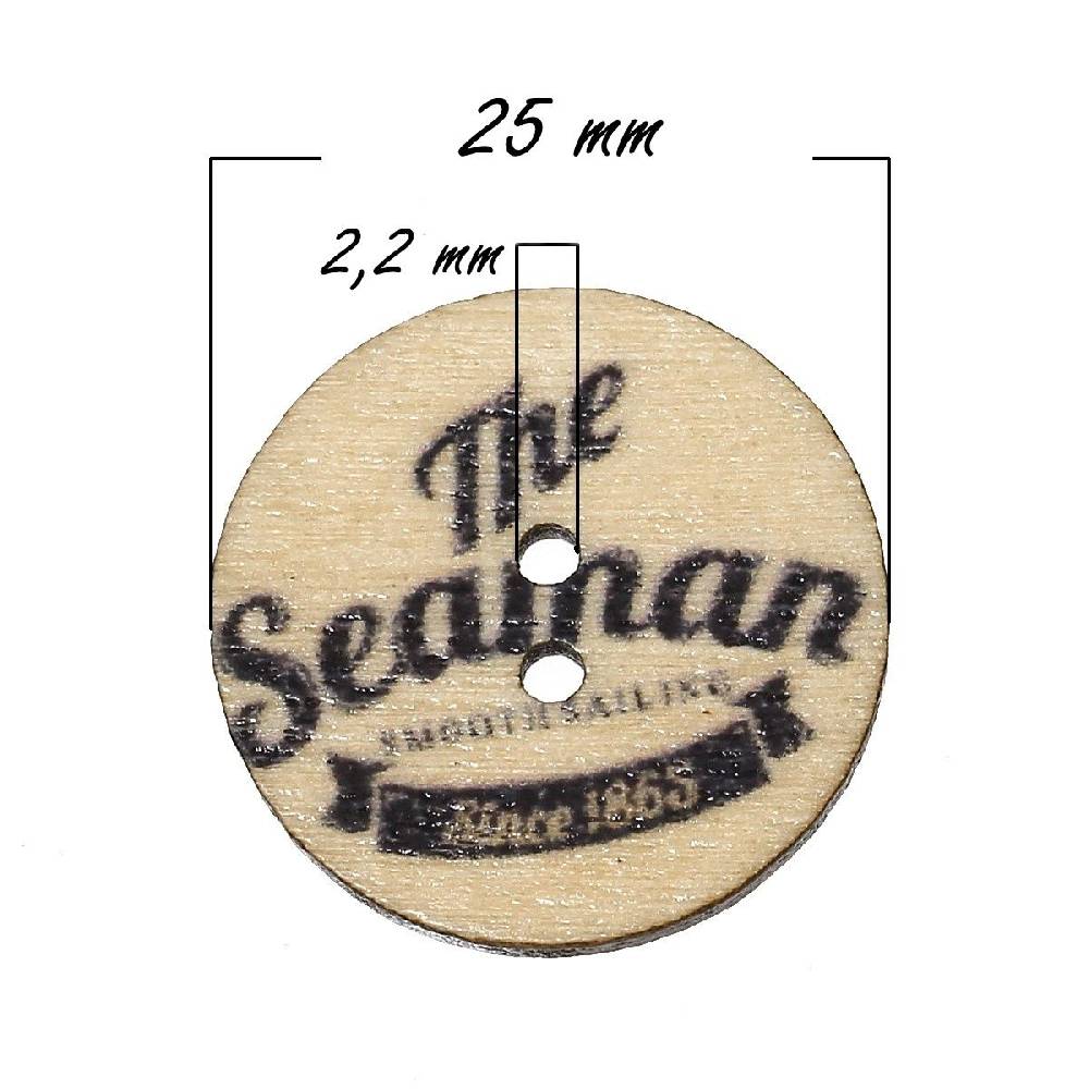 Sadingo Holzknöpfe - 20 Stk. - Ø 2,5 cm - Maritimer Mix Online