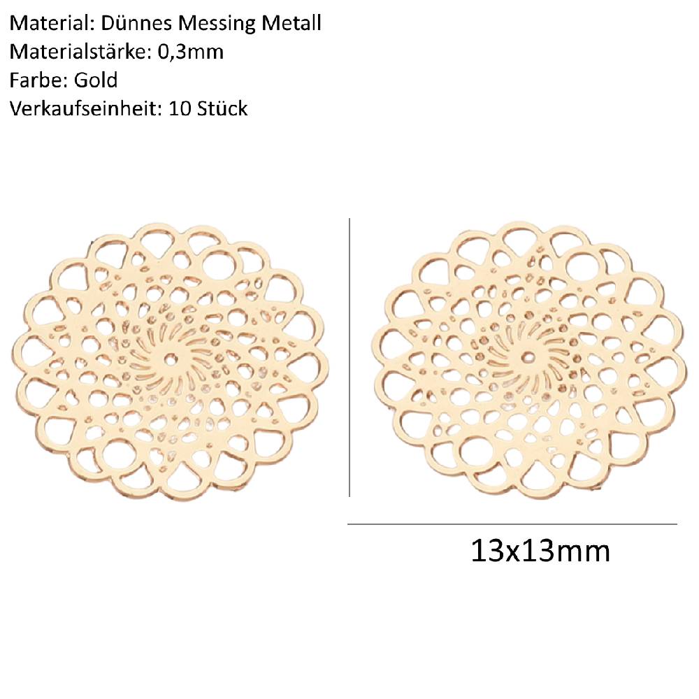Sadingo Schmuckverbinder Blume des Lebens | 10 Stück, 13mm Online Shopping