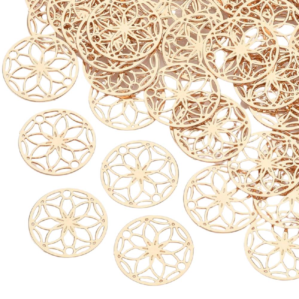 Sadingo Schmuckverbinder | 10 Stück, 13mm, Anhänger Blume des Lebens Exklusivangebot