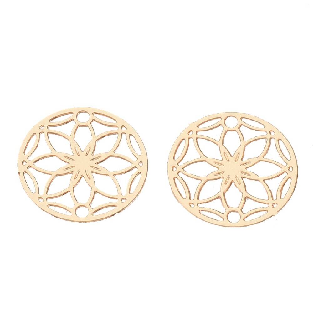 Sadingo Schmuckverbinder Blume des Lebens | 10 Stück, 13mm Saisonschlussverkauf