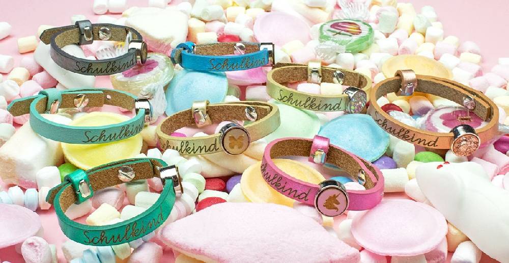 Sadingo Lederarmband Schulkind - 1 Armband - Geschenk Neuheiten