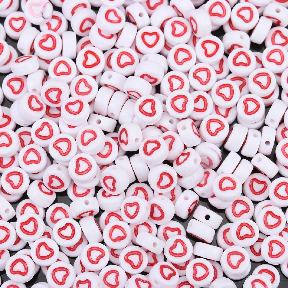 Sadingo Acrylperlen Herz | 500 Stück, 7mm Sonderangebote