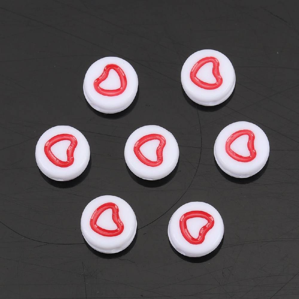 Sadingo Acrylperlen Herz | 500 Stück, 7mm Sonderangebote