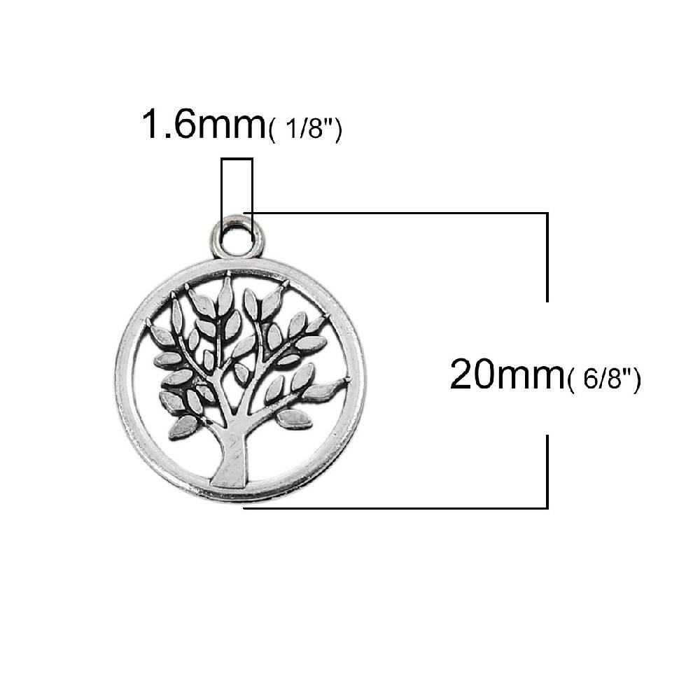 Sadingo Schmuckanhänger Lebensbaum - 10 Stück - 20 x 17 mm Zeitbegrenzte Promotion