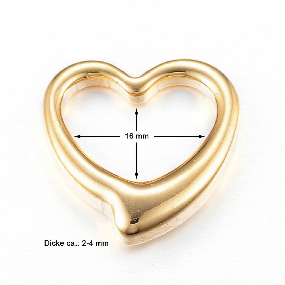 Sadingo Schmuckverbinder Herz | 2 Stück - 16x16 mm Bis zu 50% Rabatt