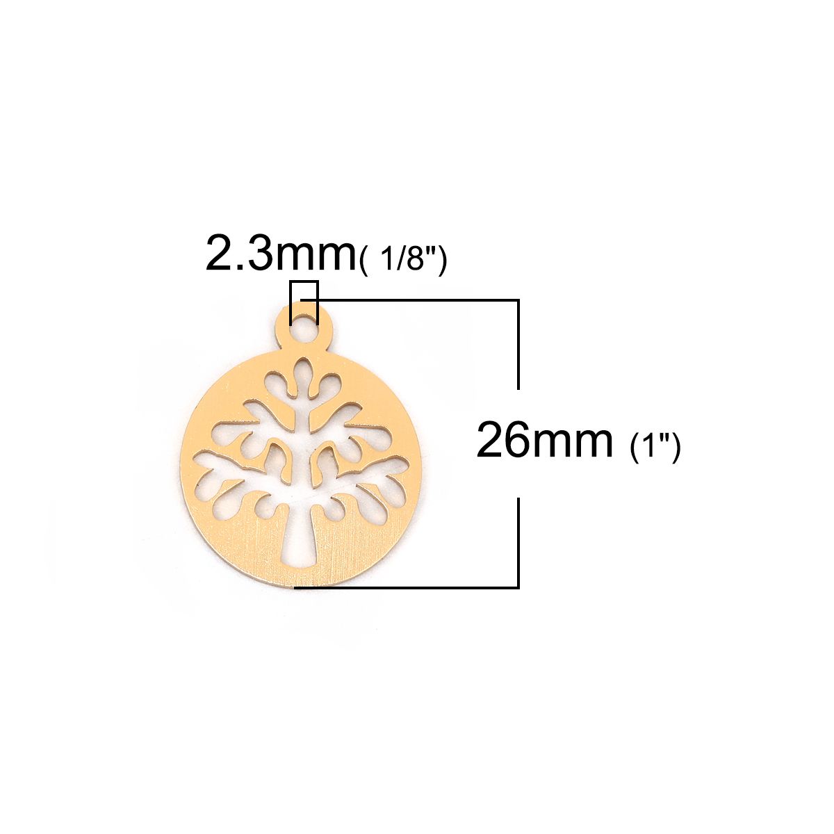 Sadingo 1 Metallanhänger Lebensbaum - 26 x 22 mm - Gold Nur für heute