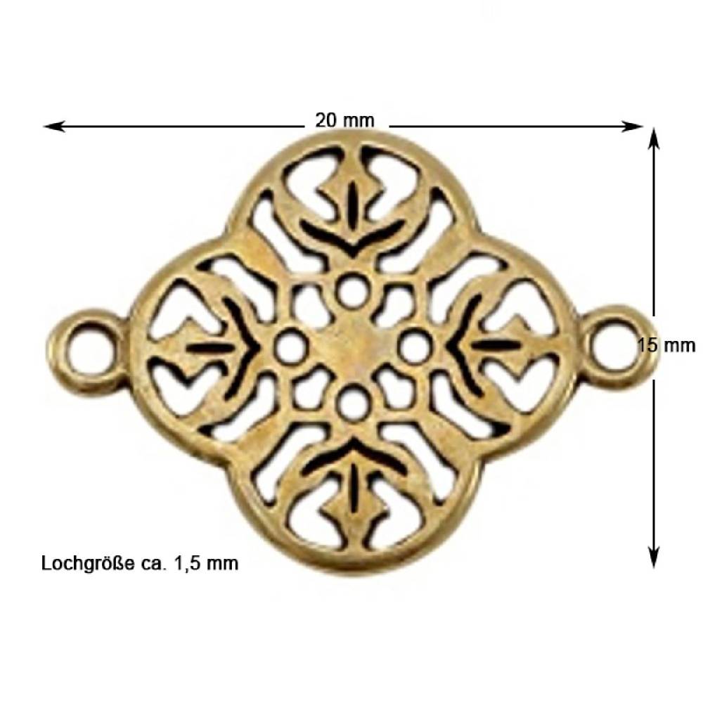 Sadingo Schmuckverbinder Bohemian | 20x15 mm Begrenzt auf 3 Tage