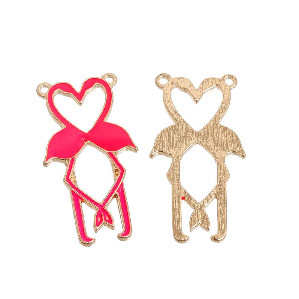 Sadingo Schmuckverbinder Flamingo - 3 Stk. - Neon-Pink Auslauf