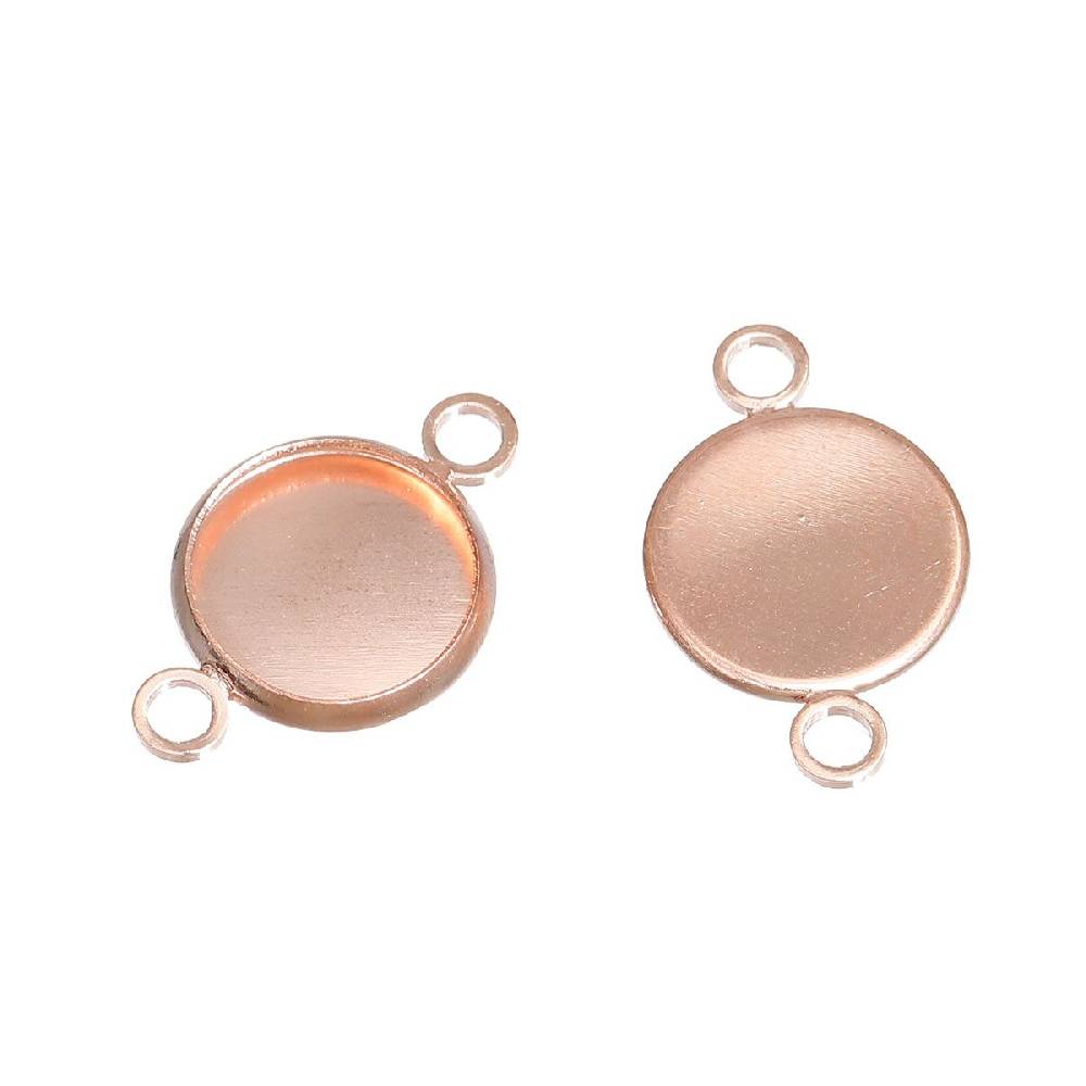 Sadingo Schmuckverbinder Fassung für 10 mm Cabochons | 10 Stkück, 19x12 mm im Angebot