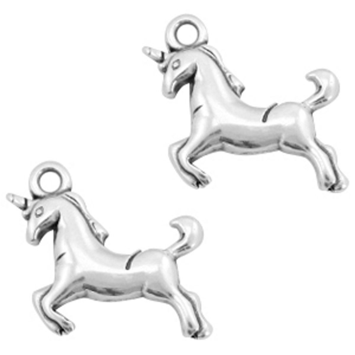 Sadingo Anhänger Einhorn aus Metall, 17 x 16 mm 1 Stück Schlussverkauf